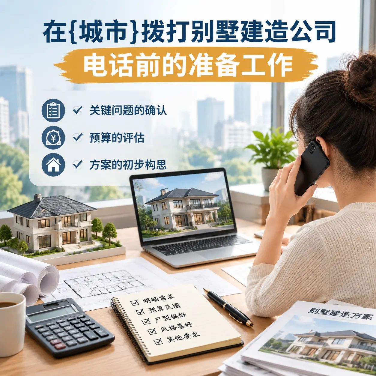 在从江拨打别墅建造公司电话前的准备工作