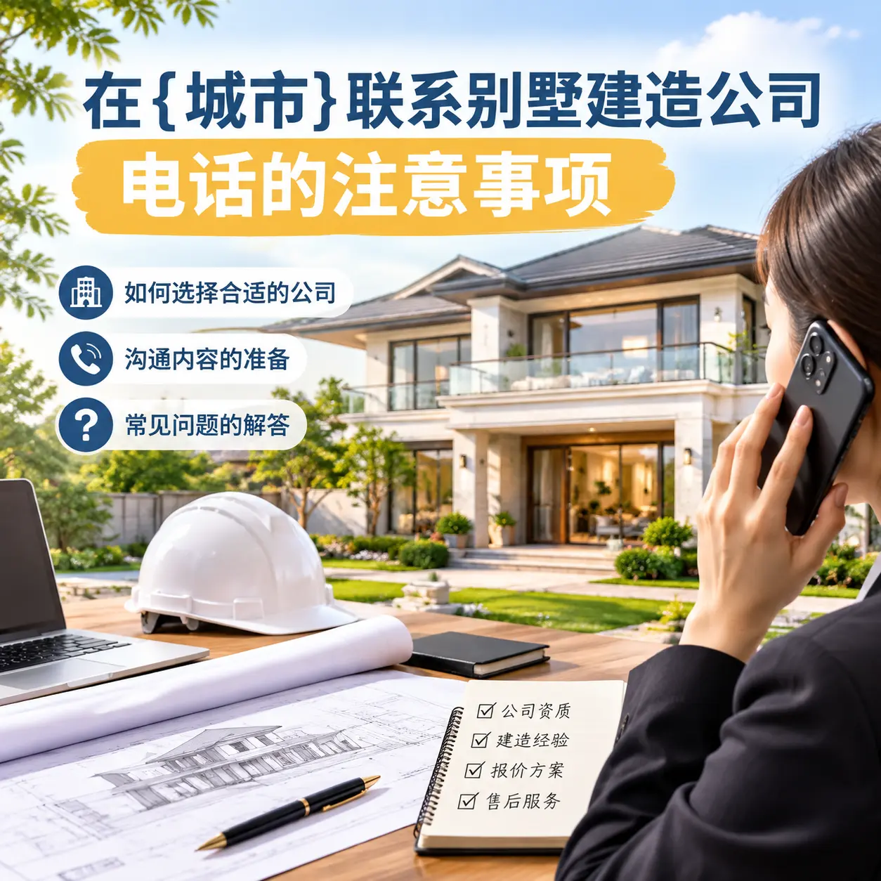 在从江联系别墅建造公司电话的注意事项