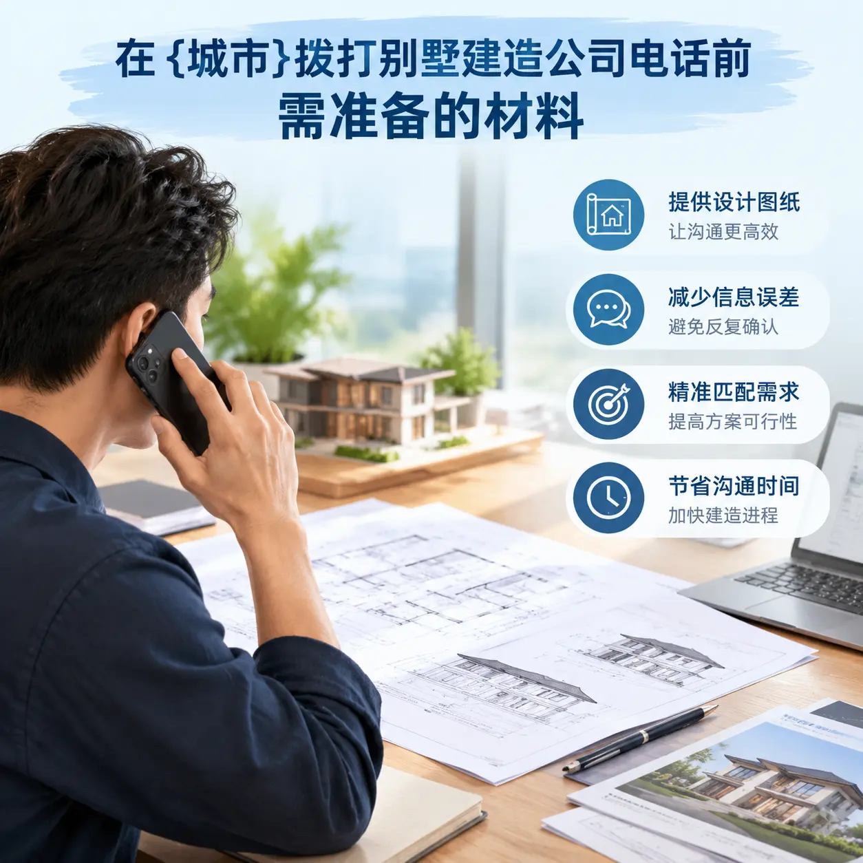 在从江拨打别墅建造公司电话前需准备的材料
